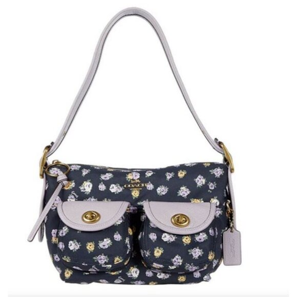 NWT Coach Cargo Vintage Rose Print Nylon - Picture 1 of 3